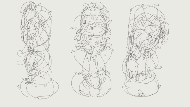 yaka hara rabbits outline